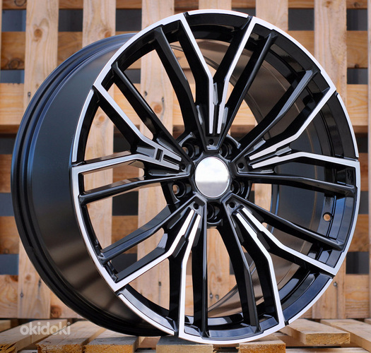 R20x9.5  5X120  ET  38  72.6  B5964  (IN5537)  Black Polished (MB)  For BMW  (P2)  (Rear+Front)