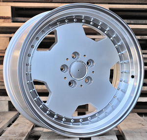 R17x8  5X112  ET  25  66.6  B5852  (BY1781)  Silver+Polished Lip (SP)  For MER  (Z1)  (MONOBLOCK Style) (1 foto / 1)