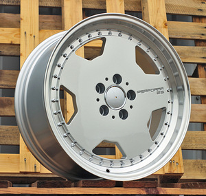 R18x8  5X112  ET  30  66.6  B5852  Silver+Polished Lip (SP)  For MER  (K4+P)  (HYBRID FORGED MONOBLOCK Style) (1 foto / 1)