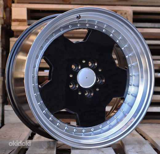R18x8  5X112  ET  35  66.6  B5852  Black+Polished Lip (BLPL)  For MER  (K2+Z4+K4)  (MONOBLOCK Style Rear+Front)