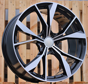 R20x8  5X112  ET  41  57.1  B5808  (IN5595)  Black Polished (MB)  For VW  (K8) (1 foto / 1)