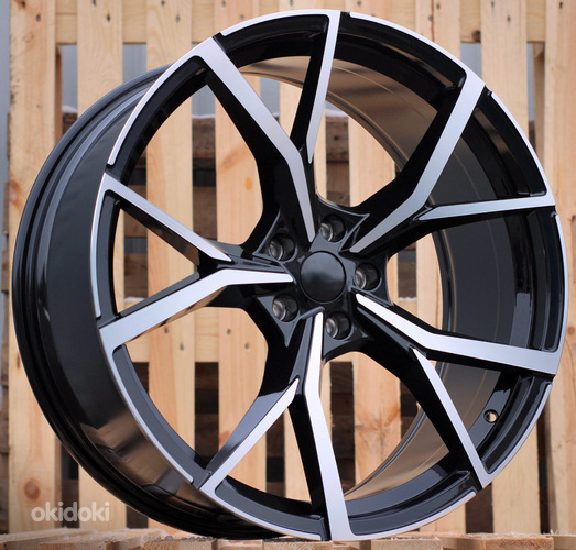 R18x7.5  5X112  ET  51  57.1  B5801  (FBX256)  Black Polished (MB)  For VW  (K8)  (HYBRID FORGED)