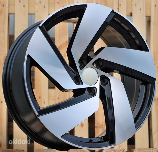 R19x8  5X112  ET  45  57.1  B5773  Black Polished (MB)  For VW  (P1)  ((AKC 85 Eur))