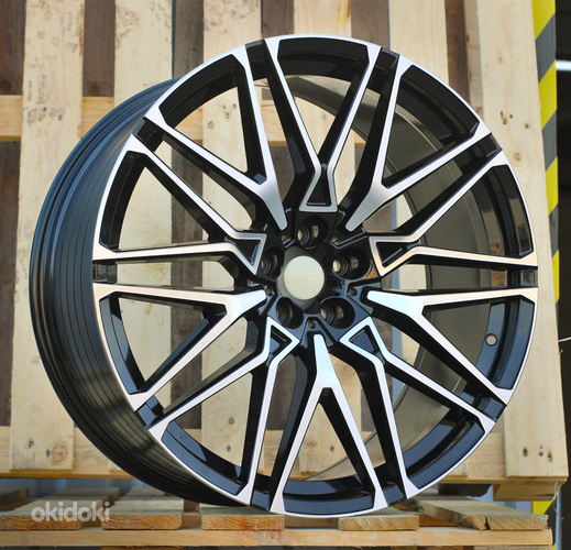 R22x10.5  5X112  ET  42  66.56  B5771  (FBX268)  Black Polished (MB)  For BMW  (M)  (HYBRID FORGED Rear+Front)