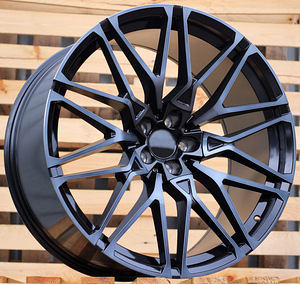 R22x11  5X112  ET  37  66.6  B5771  (B16/HE5063)  Black+Tinted Face (BLTF)  For BMW  (P1)  (Rear+Front) (1 foto / 1)