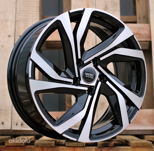 R15x6  5X112  ET  45  66.6  B5762  Black Polished (MB)  For RACIN  (R)