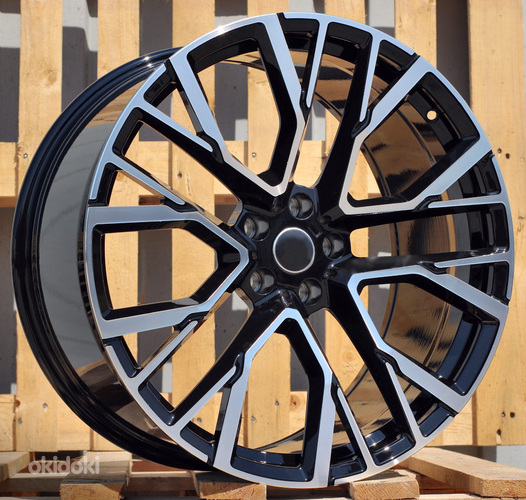 R20x10.5  5X112  ET  40  66.6  B5769  Black Polished+Powder Coating (MBPC)  For BMW  (K2)  (Rear+Front)