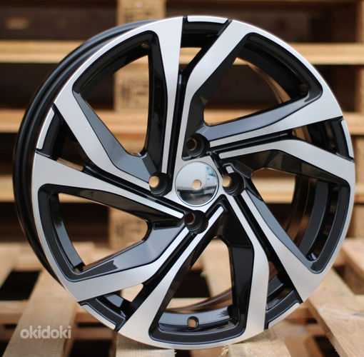 R15x6.5  4X100  ET  37  60.1  B5762  (BY1645)  Black Polished (MB)  For RENAU  (R)