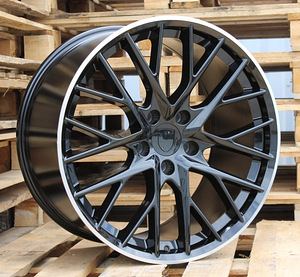 R21x9.5  5X130  ET  61  71.6  B5541  (TXRGW1847)  Black+Polished Lip (BLPL)  For PORCH  (K3)  (FORGED (Rear+Front)) (1 foto / 1)