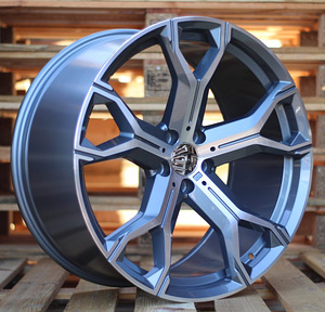 R22x10.5  5X112  ET  41  66.6  B5498  (BYD1538)  Grey Polished Half Matt (MGHM)  For BMW  (K3)  ((MGMF) Front+Rear) (1 foto / 1)