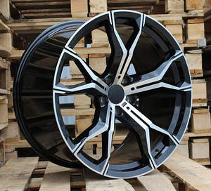 R20x10.5  5X112  ET  40  66.6  B5498  Black Polished (MB)  For BMW  (K2)  (Rear+Front) (1 foto / 1)