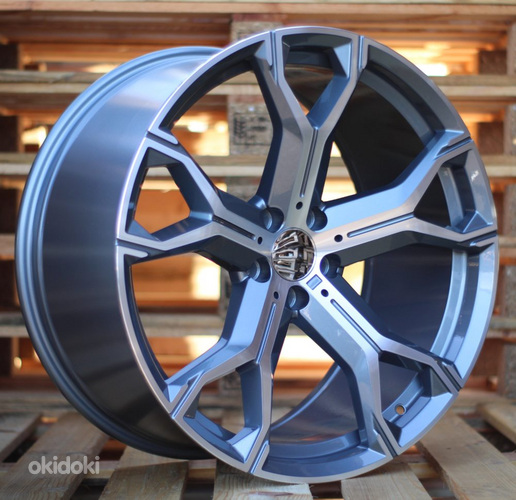 R20x9  5X112  ET  35  66.6  B5498  Grey Polished+Powder Coating (MGPC)  For BMW  (K4)