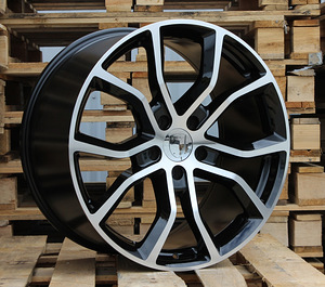 R21x9.5  5X130  ET  46  71.6  B5362  Black Polished (MB)  For PORCH  (K4)  (Rear+Front) (1 foto / 1)