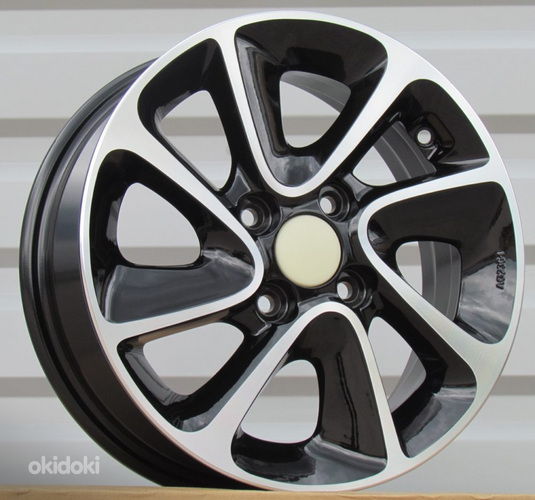R14x5  4X100  ET  41  54.1  B5387  Black Polished+Powder Coating (MBPC)  For HYUND  (K4)