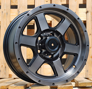 R15x7  5X114.3  ET  10  73.1  B5306  Black Half Matt Tinted Face (BLHMTF)  For RACIN  (K3) (1 foto / 1)