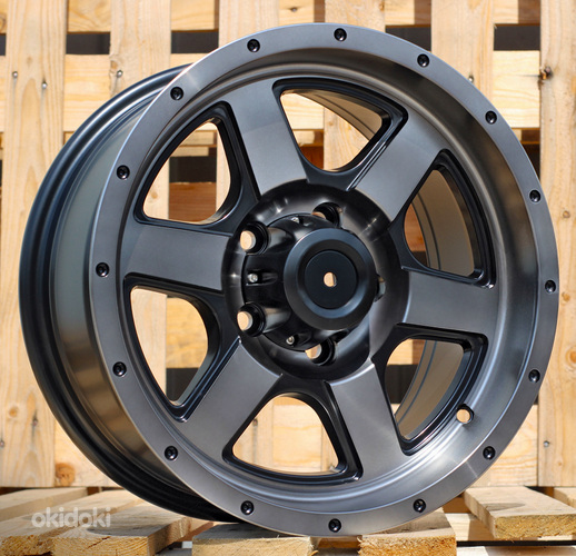 R15x7  5X114.3  ET  10  73.1  B5306  Black Half Matt Tinted Face (BLHMTF)  For RACIN  (K3)