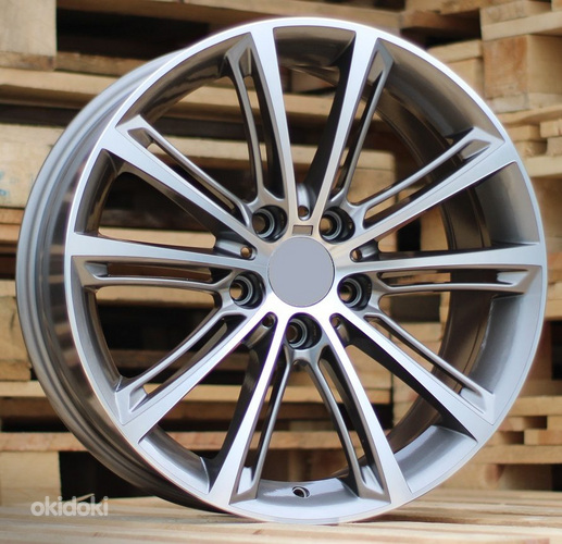 R18x8  5X120  ET  34  72.6  B528  (FE010)  Grey Polished+Powder Coating (MGPC)  For BMW  (K4)