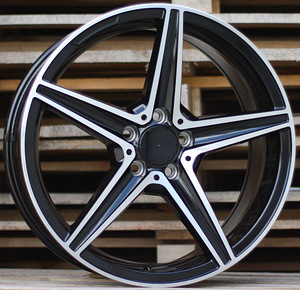 R18x8.5  5X112  ET  49  66.6  B5052  (LU1334)  Black Polished (MB)  For MER  (P1)  (Rear+Front) (1 foto / 1)
