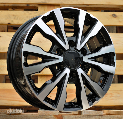 R16x6.5  6X120  ET  50  74.5  B3025  (BYF3025V)  Black Polished (MB)  For FORD  (Z2)  (HYBRID FORGED Conical for Ford)