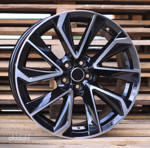 R18x8  5X100  ET  40  54.1  B2038  Black Polished (MB)  For TOYOT  (P2)  ((AKC 85 Eur))