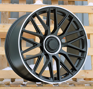 R19x8.5  5X112  ET  38  66.6  B1766  (9370F)  Black Half Matt+Polished Lip (BLHMPL)  For MER  (Z5)  (Rear+Front) (1 foto / 1)