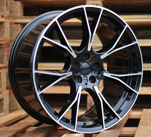 R20x9.5  5X112  ET  37  66.6  B1617  Black Polished+Powder Coating (MBPC)  For BMW  (P)  (Rear+Front) (1 foto / 1)