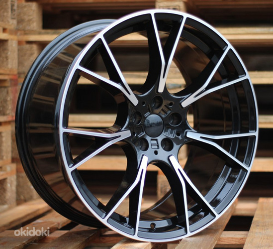 R19x9.5  5X120  ET  37  72.6  B1617  (IND7046)  Black Polished (MB)  For BMW  (K7)