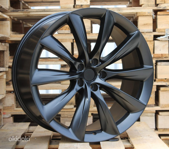 R22x9  5X120  ET  35  64.1  B1469  Black Half Matt (BLHM)  For RACIN  (P)  ((Rear+Front) TESLA Model S)