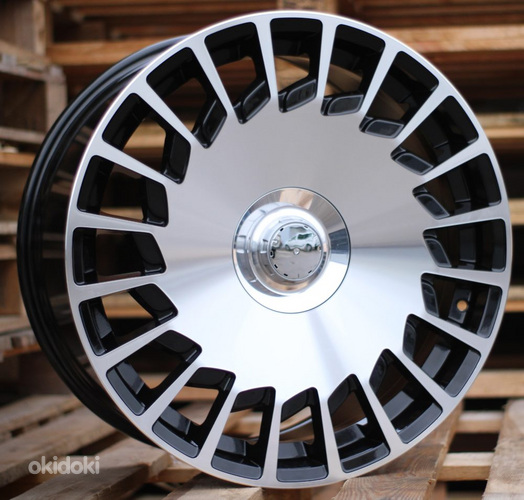 R19x8.5  5X112  ET  35  66.6  B1464  (REW019)  Black Polished (MB)  For MER  (P2)  (MAYBACH Rear+Front)