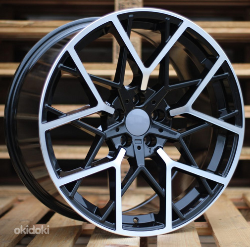 R20x10  5X120  ET  40  72.6  B1383  (IN0245)  Black Polished (MB)  For BMW  (K7)  (Rear+Front)