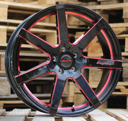 R20x8.5  5X114.3  ET  38  73.2  B1362  Black+Red Line (BR)  For RACIN  (K7)  (Rear+Front)