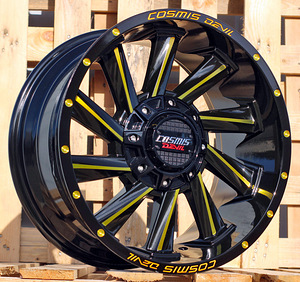 R18x9  12X130/139  ET  0  106.1  B1323  Black Polished Gold Milling (MBYM)  For 4X4  (K3) (1 foto / 1)