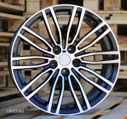R19x9.5  5X112  ET  44  66.6  B1318  Black Polished (MB)  For BMW  (P2)  (Rear+Front)