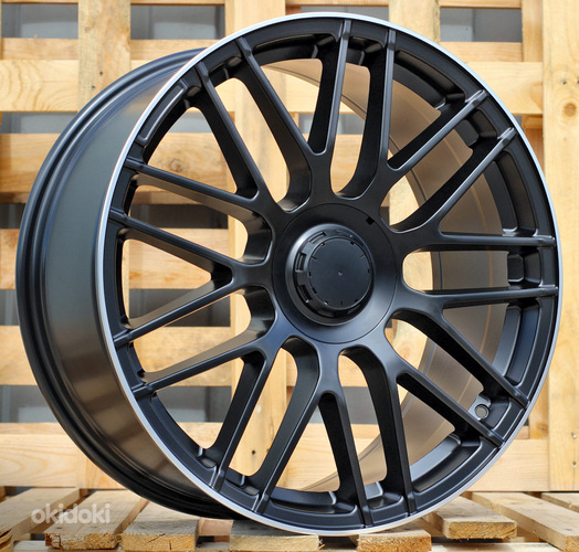 R20x8  5X112  ET  36  66.6  B1268  Black Half Matt+Polished Lip (BLHMPL)  For MER