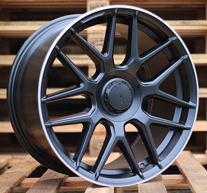 R19x9.5  5X112  ET  38  66.6  B1258  Black Half Matt+Polished Lip (BLHMPL)  For MER  (N)  (Rear+Front) (1 foto / 1)