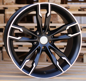 R19x8.5  5X112  ET  30  66.6  B1257  Black Polished Half Matt+Powder Coating (MBHMPC)  For BMW  (P)  ((AKC 90 Eur)) (1 foto / 1)