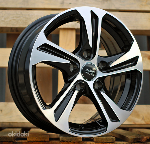 R15x6  5X108  ET  45  67.1  B1242  Black Polished (MB)  For RACIN  (D5)