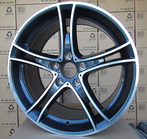 R19x9.5  5X112  ET  35  66.6  B1195  Black+Red Line (BR)  For BMW  (K5)  (Rear+Front) (1 foto / 1)