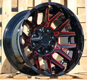 R20x12  12X135/139  ET  M44  110.1  B1234  Black Polished Red Milling (MBRM)  For 4X4  (K3) (1 foto / 1)
