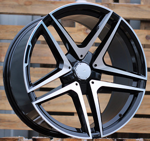 R20x9.5  5X112  ET  35  66.6  B1239  Black Polished (MB)  For MER  (P)  (Rear+Front (AKC 130 EUR)) (1 foto / 1)
