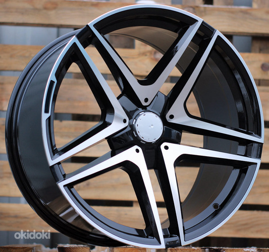 R20x9.5  5X112  ET  35  66.6  B1239  Black Polished (MB)  For MER  (P)  (Rear+Front (AKC 130 EUR))