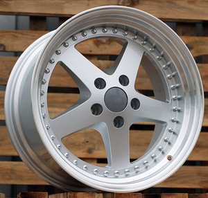 R18x9.5  5X120  ET  35  72.6  B1161  Silver+Polished Lip (SP)  For BMW  (Z1+Z2)  (Rear+Front) (1 foto / 1)