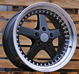 R18x9.5  5X120  ET  35  72.6  B1161  Black+Polished Lip (BLPL)  For BMW  (Z6)  (REAR+FRONT) (1 foto / 1)