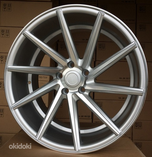 R18x9  5X112  ET  35  66.5  B1059  Polished Silver+Powder Coating (MSPC)  For RACIN  (P+N2)  (Right side)