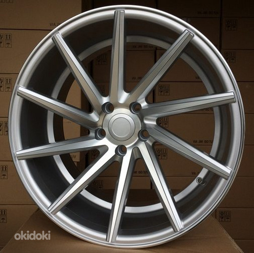 R20x10  5X112  ET  38  66.5  B1058  Polished Silver+Powder Coating (MSPC)  For RACIN  (P2)  (Left side)