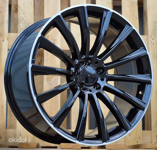 R19x8.5  5X112  ET  43  66.6  B1048  (HE866)  Black+Polished Lip (BLPL)  For MER  (K3)