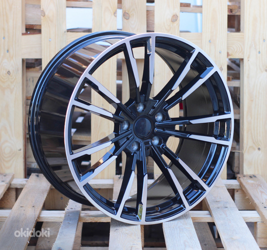R20x8.5  5X112  ET  30  66.6  A7065  (BK5396)  Black Polished+Powder Coating (MBPC)  For BMW  (K2)  (Rear+Front)