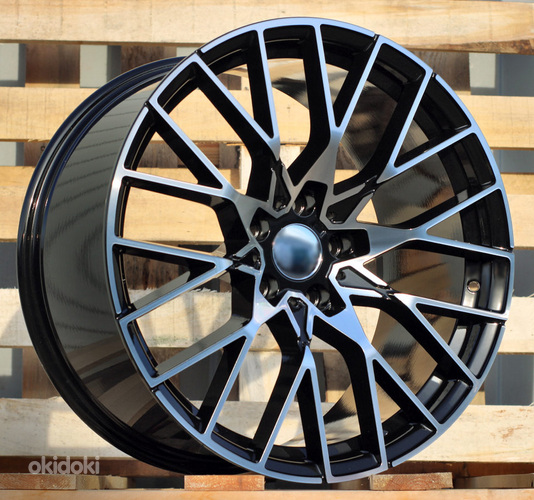 R19x8  5X120  ET  36  72.6  A5479  (BK5441)  Black Polished+Powder Coating (MBPC)  For BMW  (P)  (Rear+Front)