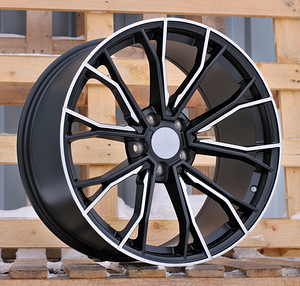 R19x8.5  5X112  ET  25  66.6  A5385  (XFE290)  Black Half Matt (BLHM)  For BMW  (K4+P1)  (Rear+Front (With polished LIP)) (1 foto / 1)