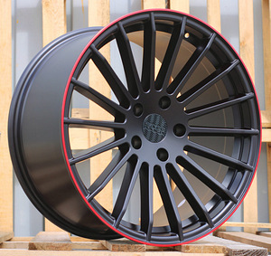 R20x10.5  5X130  ET  40  84.1  A1227  (HX010)  Black Half Matt+Red Lip (BLHMRL)  For HAXER  (K4)  ((AKC 120 Eur)) (1 foto / 1)